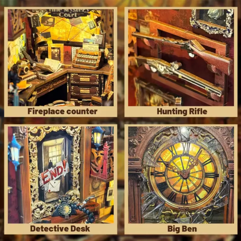  종탑 책꽂이, 3D 나무 미스터리 하우스, 청소년을 위한 탐구 DIY