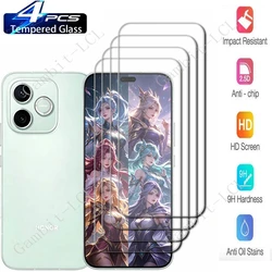 Premium Tempered Glass Screen Protector Set - 4 Pack, 6.6 Size for 4 Pieces (For Honor 600e)