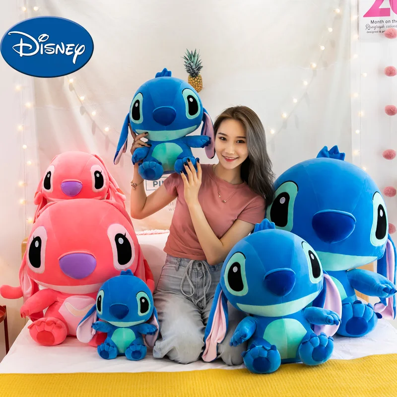 

23/65cm Disney Stitch Angel Plush Toy Cartoon Kawaii Plush Doll Pp Cotton Filled Super Soft Sofa Pillow Children's Birthday Gift