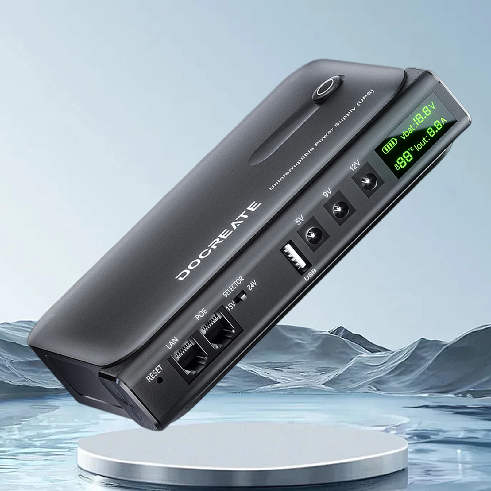 Mini UPS Battery Backup Without Battery UPS Backup Battery Power Supply Supports 5V/9V/12V for Router/Modem/Security Camera