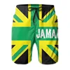 Men's 3d Printed Jamaican Flag Swim Trunks Fashion Summer Jamaica Beach Surf Board Shorts Quick Dry Sports Gym Short Pants 1