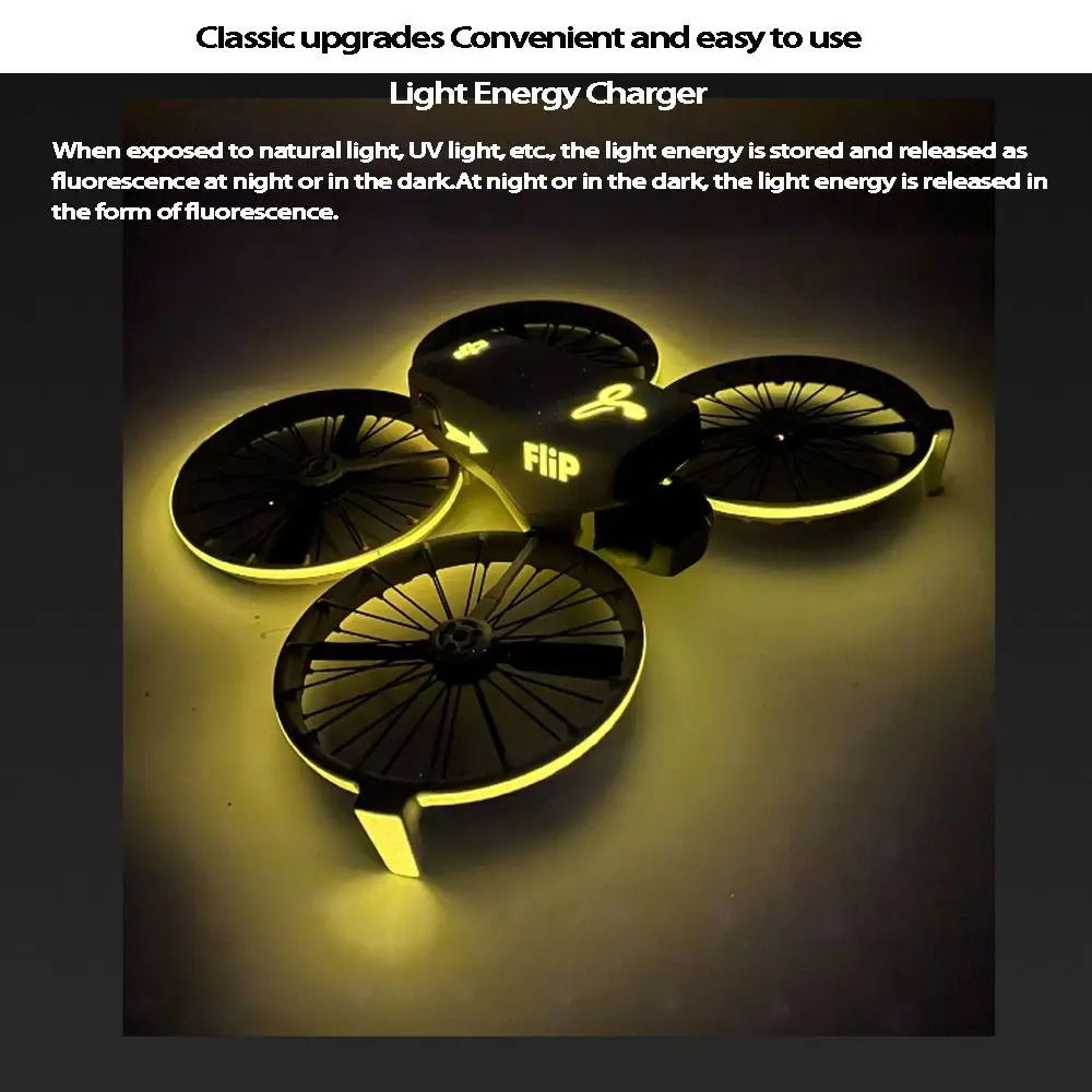 Anti-Scratch Drone Luminous Stickers Night Drone Warning Removable Decoration Decals Skin Colorful Waterproof for DJI Flip