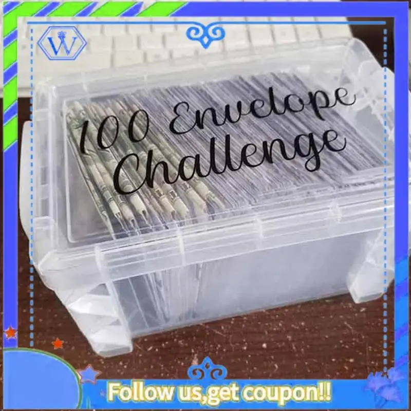 Easy To Use 100 Envelopes Money Saving Challenge Budget Planning Handbook Mastering The Progress With Storage Box For Repay