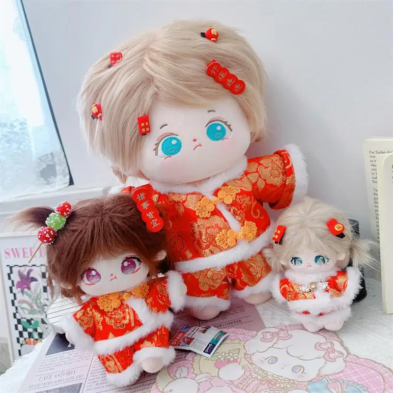 10/20/40cm China Tang Costume Doll Clothes Kawaii High Quality Warm Cotton Suit Cartoon DIY Clothes Accessories Toys for Girls