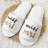 Bridal Party Slippers Set, With Embroidery, Lightweight Cozy Soft Sole Flats, for Brides, Bridesmaids, Guests & Bachelorettes 3