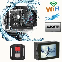 4K Action Recording Camera WiFi Waterproof 170D 2.0″ Screen Sports Camera for Helmet Motorcycle with 1080P/30FPS Outdoor Travel