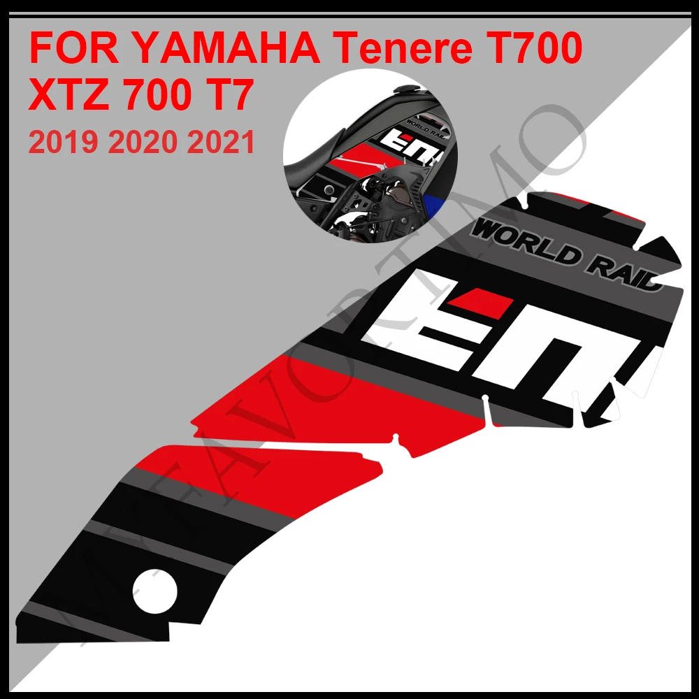 Motorcycle For YAMAHA Tenere T700 XTZ 700 T7 Accessories Fuel Tank Stickers Pad Decal Set Kit Protector Trunk Luggage