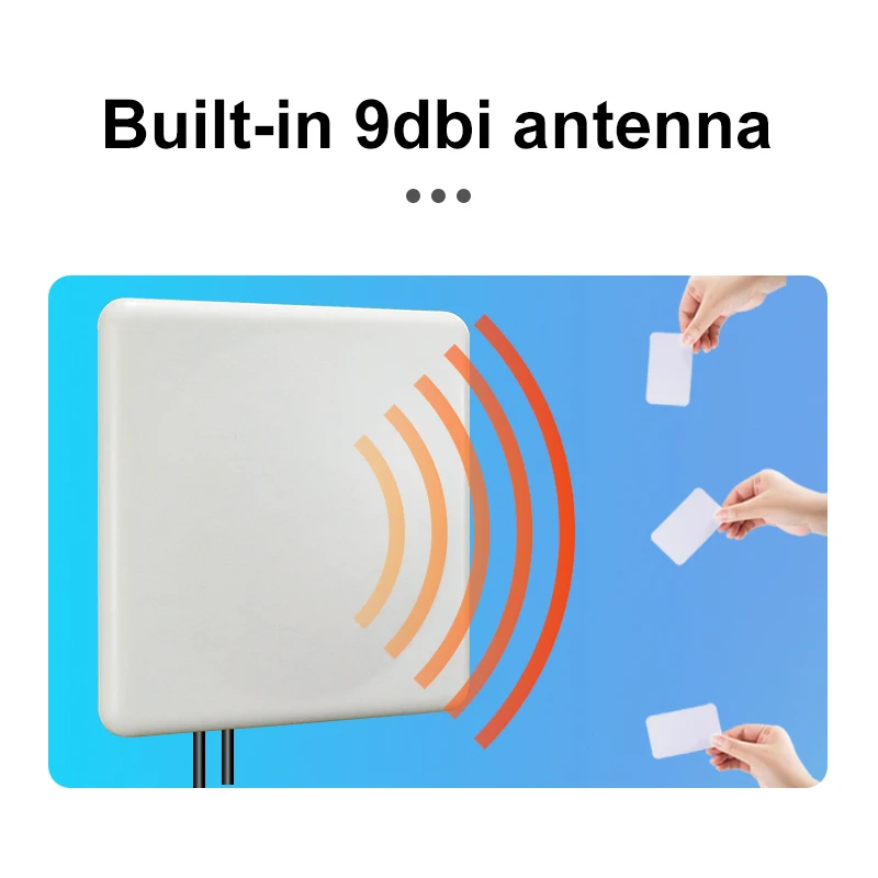 RFID 카드 리더기 내장 9dbi 원형 안테나, 무료 SDK 창고 관리 제공, E710 18m RS232 RS485 TCP/IP 릴레이