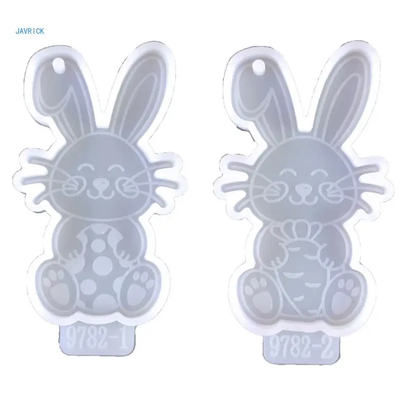 

Customized Easter Rabbit Keychains Creating Mold Stylish Silicone Pendant Moulds