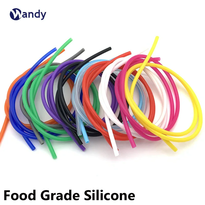 Food Grade Silicone Hose Flexible Rubber Tube 1~20mm Drink Pipe Multicolor