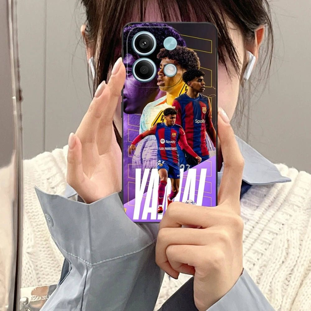 Lamine Yamal Black Soft Mobile Phone Case Cover Shell