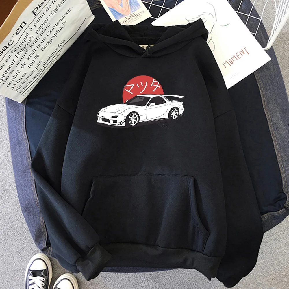 Anime Hoodies Graphic Printed Men Women Fashion Tops Hoodie Streetwear Sweatshirts JDM Automobile Culture Long Sleeve