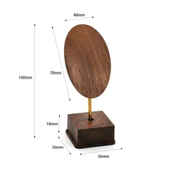Walnut & Metal Minimalist Jewelry Stand - Durable Organizer for Earrings and Necklaces (Oval -small)