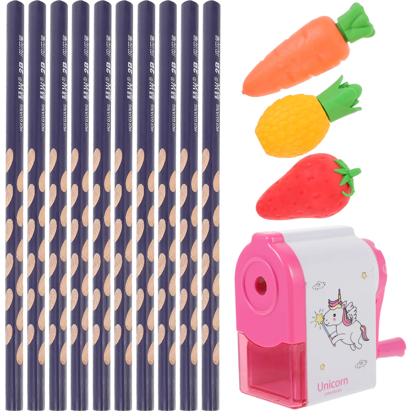 

Eraser Corrective Grip Pencils Creative Students Supplies Erasers Kids Sharpener Portable Multi-function Erasable