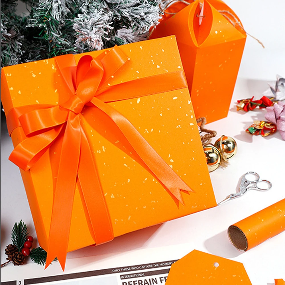 נייר עטיפת מתנה יוקרתי עם חותמת חמה לאריזת מתנות אלגנטית לחג המולד, חתונה, יום האהבה ויומולדת בעצמך