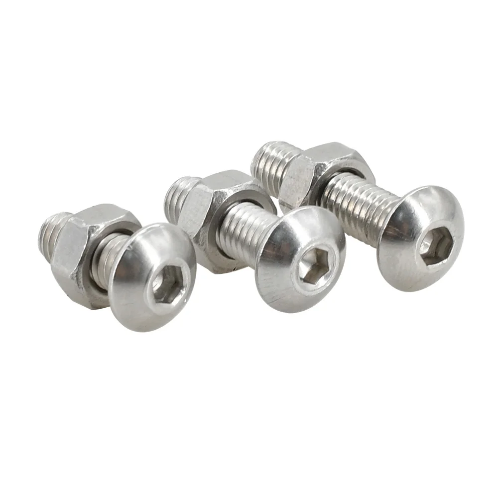 M2 M3 M4 M5 M6 Allen Screw Bolt Kit 304 Stainless Steel Bolts Nuts Set Threaded Hexagonal Motorcycle Fairing Screws Assortment