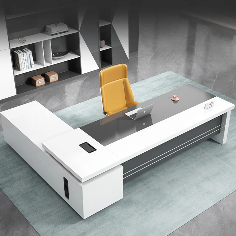 Modern Cabinets Office Desks Shelf Work Organizer Setup Office Desks Drawers Computer Biurka Komputerowe Home Office Accessories efficient modern office desktop organizer and a4 document shelf – stylish workspace solution for enhanced productivity