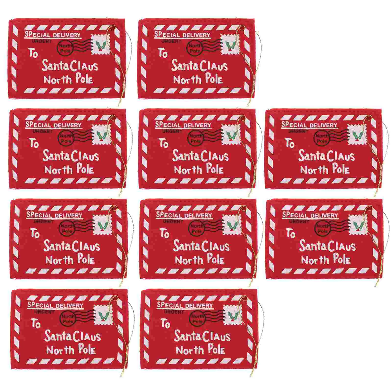 

10 Pcs Xmas Gift Present Bag Christmas Decorations Indoor Santa Claus Envelope Wallet