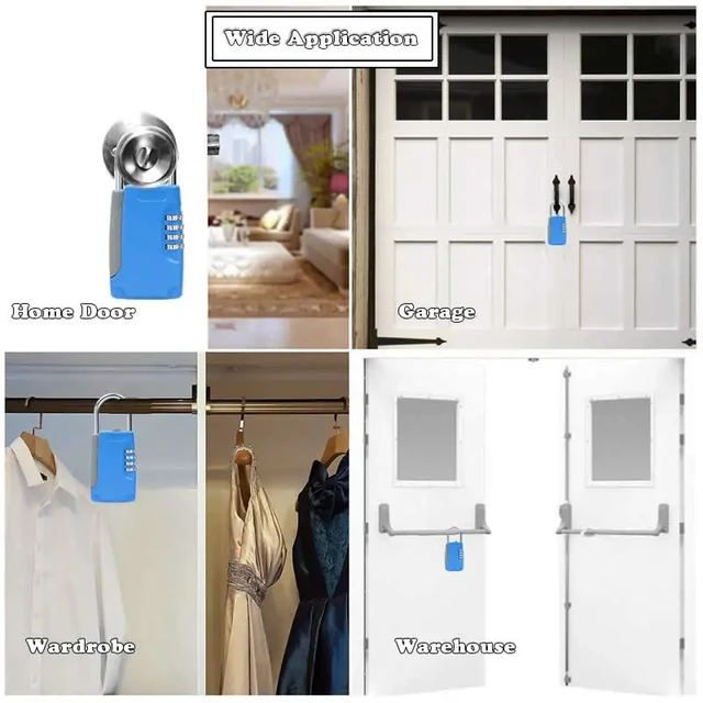4-Digital Password Combination Lock With Hook High Quality Hidden Key Safe Box Mini Metal Secret Box For Home Villa Car Caravan 6