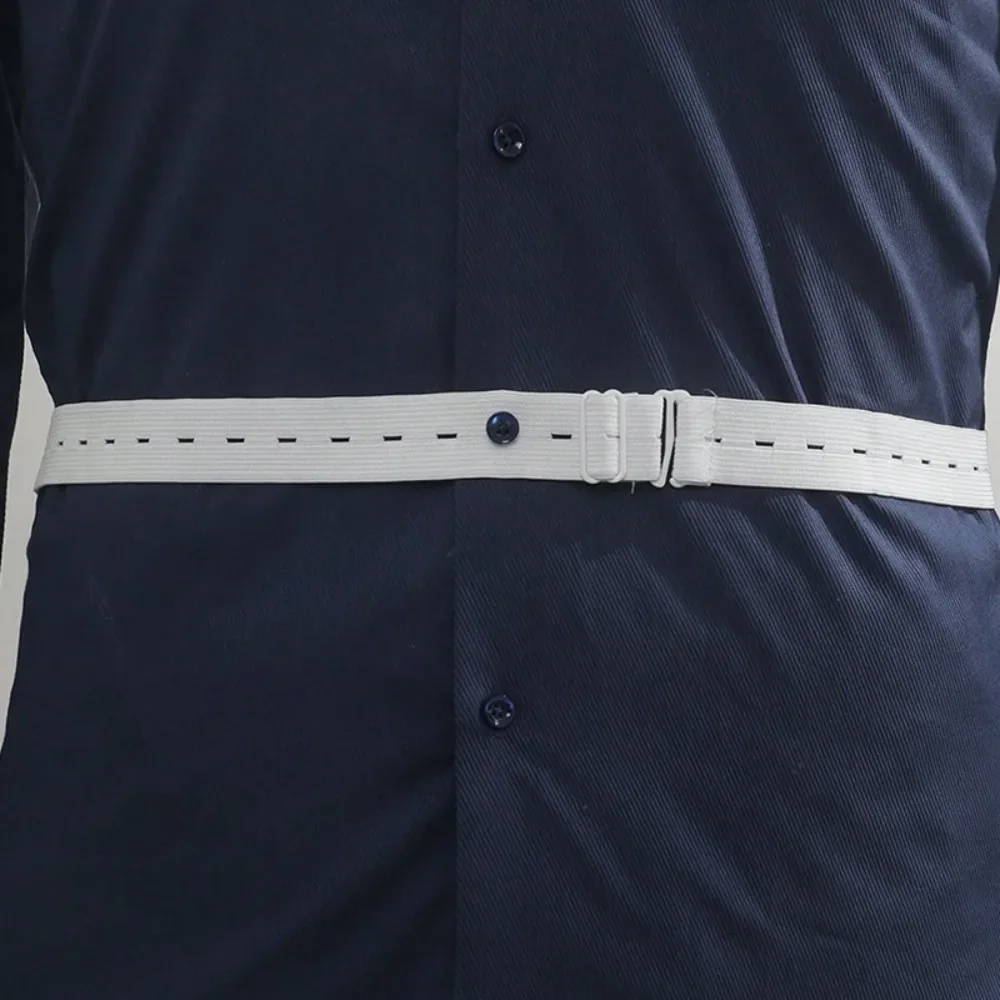 Herren-Hemdenhalter aus Nylon mit rutschfestem elastischem Griff und verstellbarer Schnalle – gewebte Hemdhaltergurte aus Nicht-Textilmaterial – Detail 5