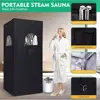 Portable Sauna Box Tent 3L 1100W Home Spa Full Body Detox Foot Massager LED Light Control Rust-proof Stainless Steel Steam 5