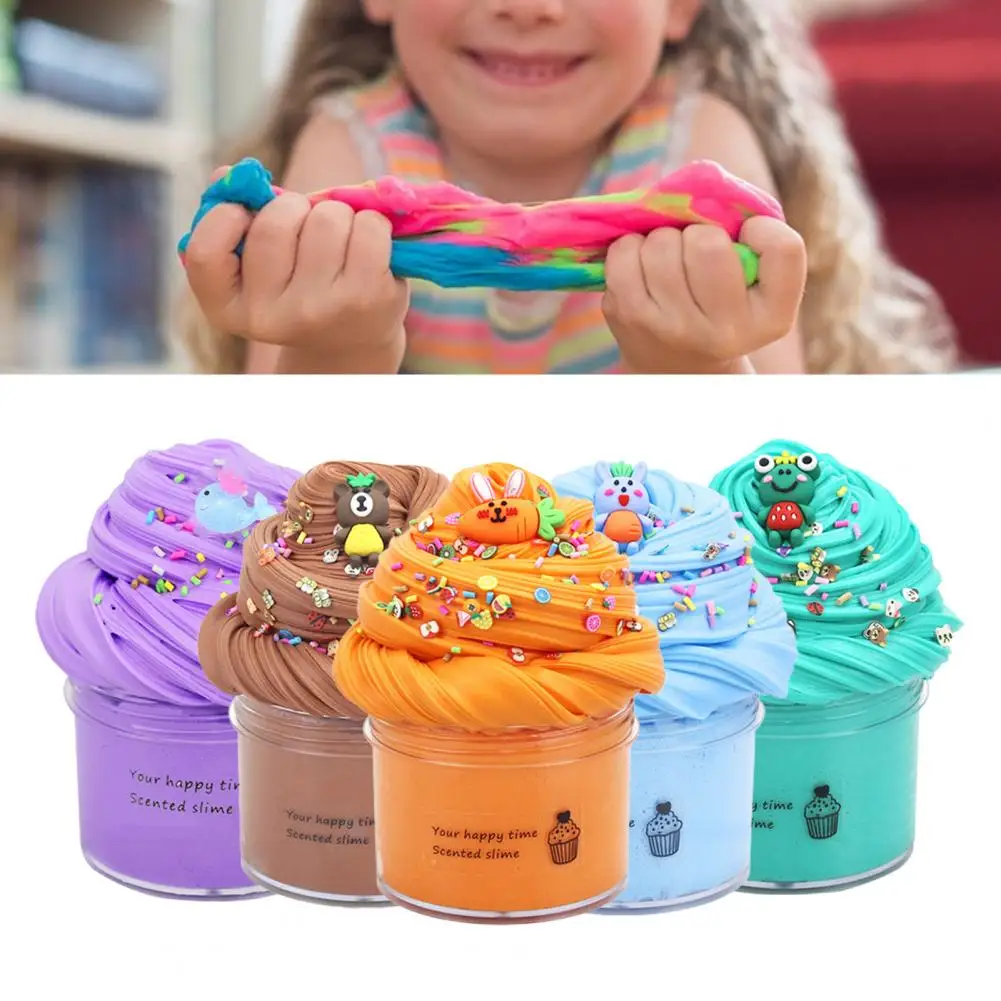 Poupée slime parfumée avec breloque pour enfants, jouet élastique, non  collant, brillant, souligné, instituts, filles, garçons - AliExpress