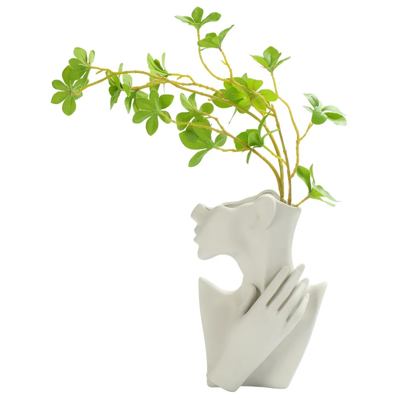 Woman Body Model Vase Nordic Style Ceramic Modern Body Art Vase Home Decor Creative Flower Pot Living Room Decoration Vases 4