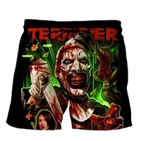 Terrifier 2 Horror Movie 3D Print Beach Shorts Men's Hip Hop Oversized Surfing Board Sport Pants Swimsuits Trunks Kids Clothing 1