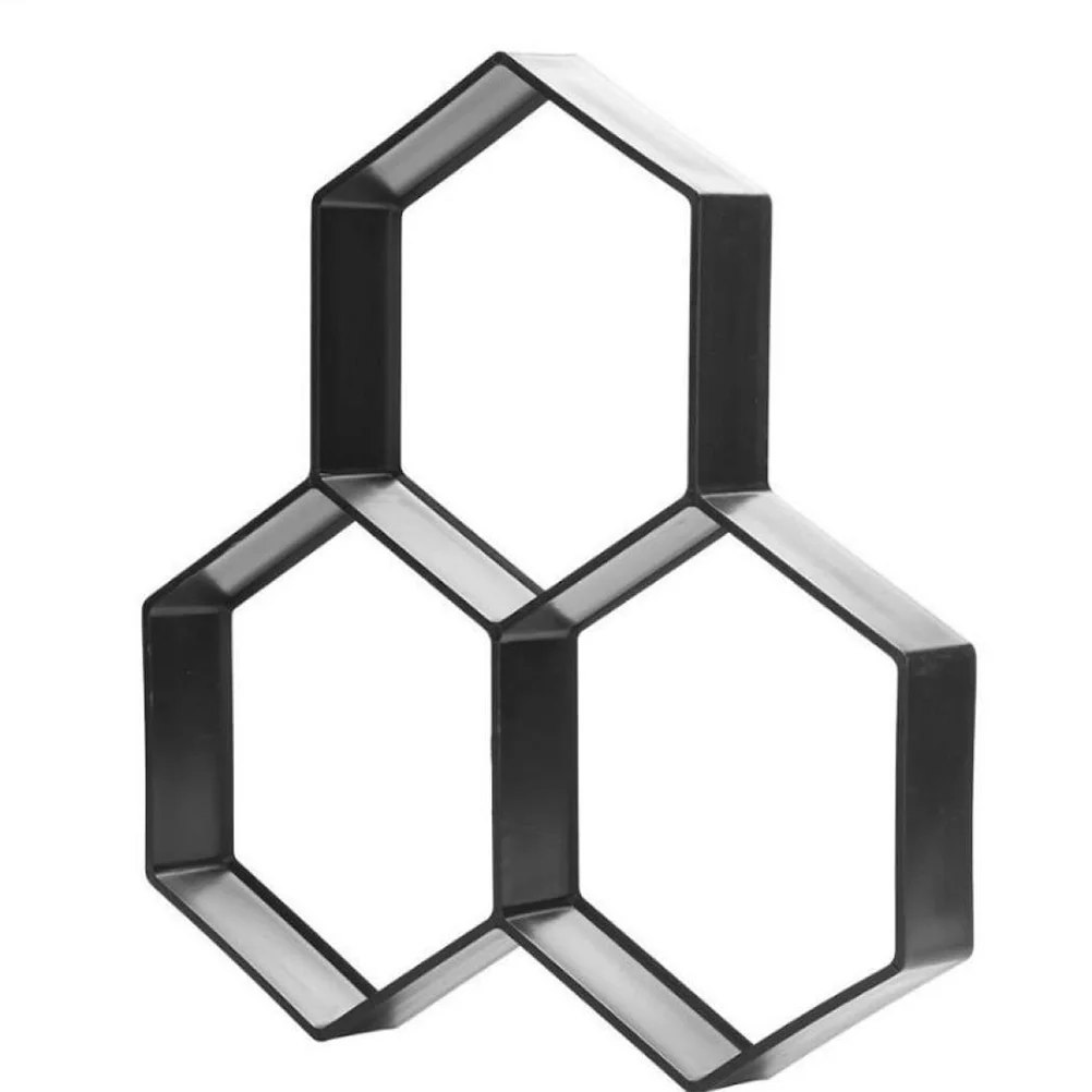 2pcs Hexagon Cement Paving Mould DIY Plastic Floor Mould Garden Floor Path Tile Brick Mold Mold Supplies for Road Garden
