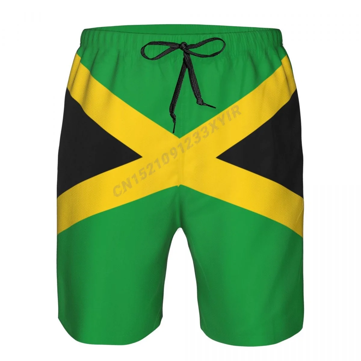 Summer Men\'s Jamaica Flag Beach Pants Shorts Surfing M-2XL Polyester Swimwear Running
