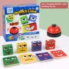 New Children's Facial Expression Changing Puzzle Building Blocks Children's Early Education Montessori Cube Tabletop Game Gifts 1