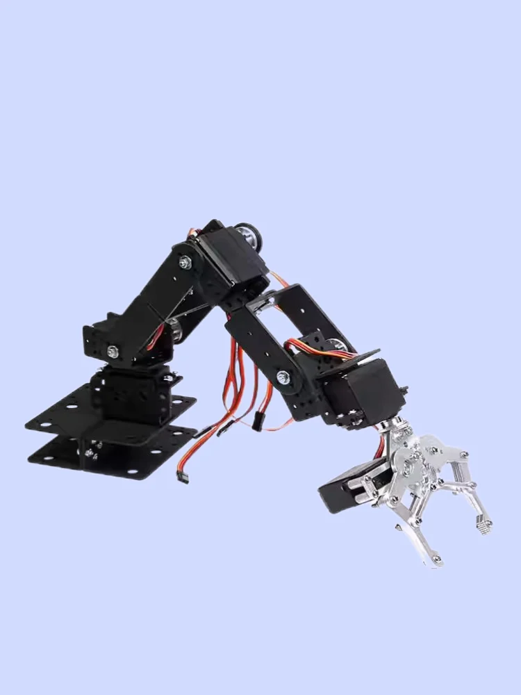 MG996 6 DOF 로봇 금속 합금 기계식 암 서보 클로 키트 (아두이노 ESP32 로봇 키트 교육용 PS2 프로그래밍 가능 장난감)