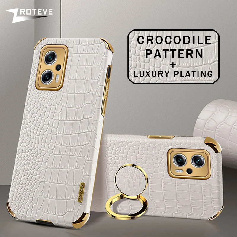 

Чехол-держатель для телефона, из крокодиловой кожи, для Xiaomi Poco F5 Pro Xiomi Mi Pocophone F3 F4 GT