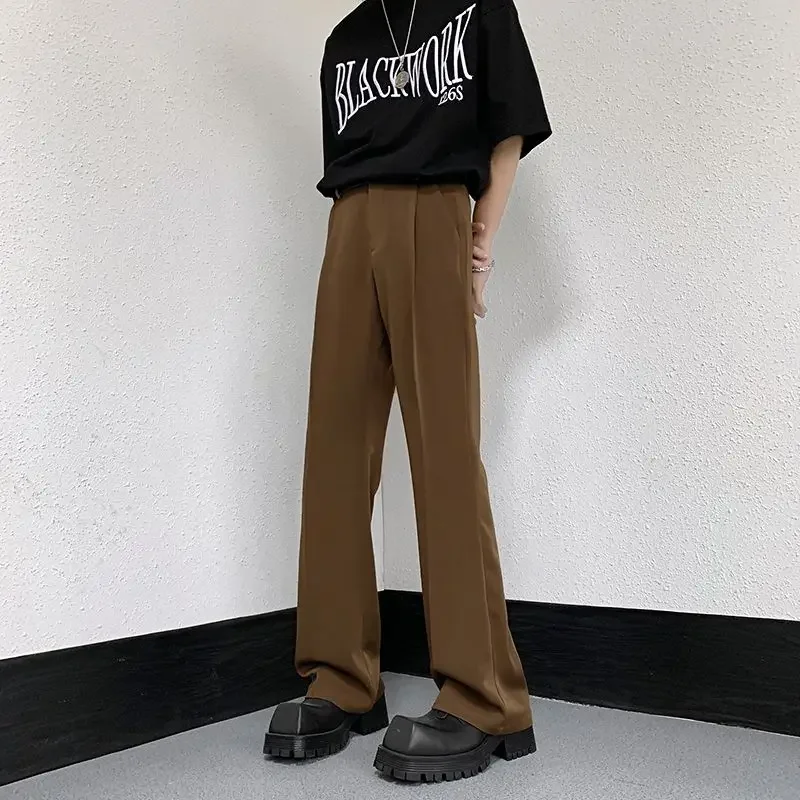 thumbnail image 1 of Pantalones de negocios para hombre, pantalones de traje de seda de hielo para hombre, pantalones de sastrería social, ropa de talla grande, spandex, estilo coreano elegante, 1 of 5