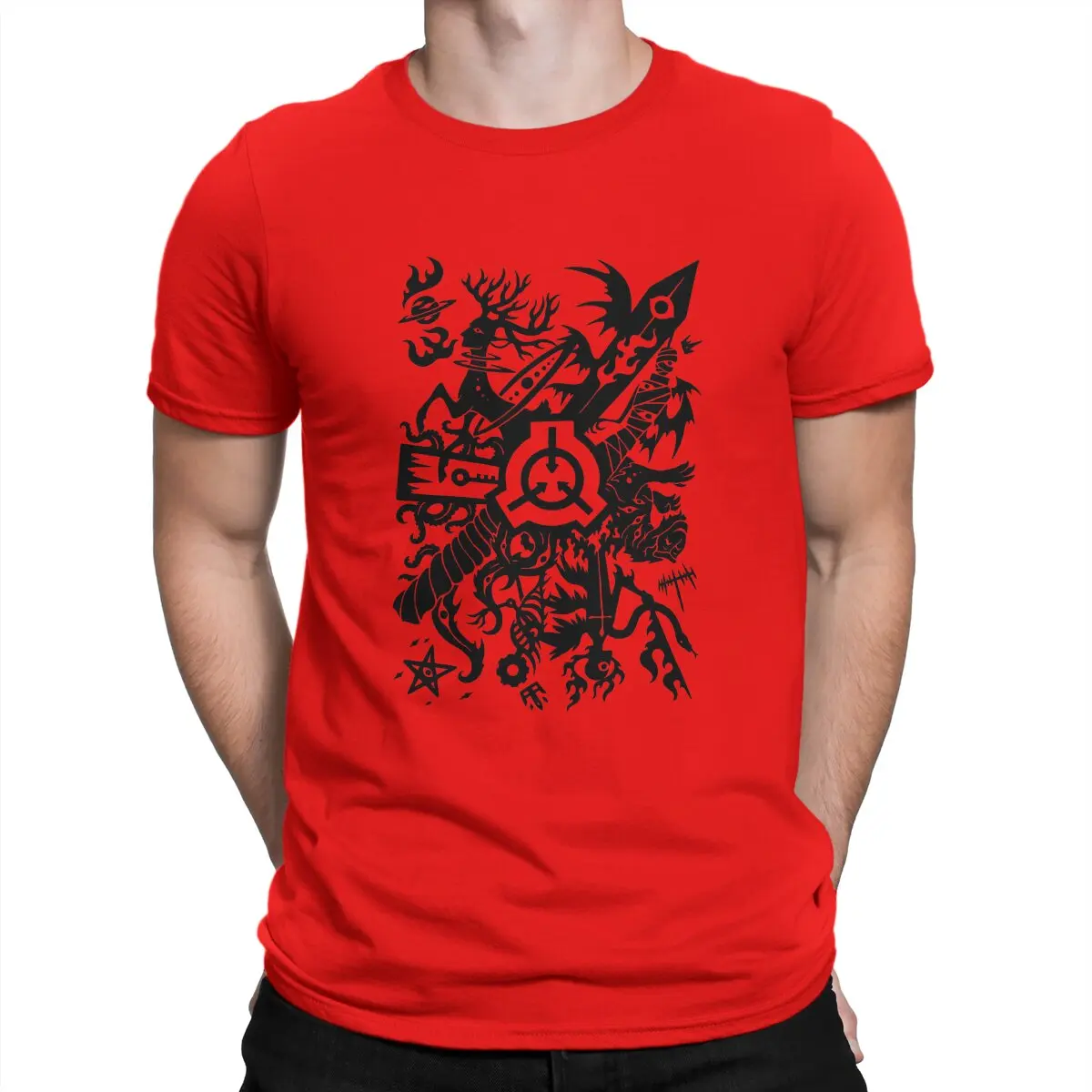 thumbnail image 1 of Camisetas de la Fundación para hombre, SCP, divertidas, de manga corta y cuello redondo, de algodón, ideal como regalo., 1 of 7