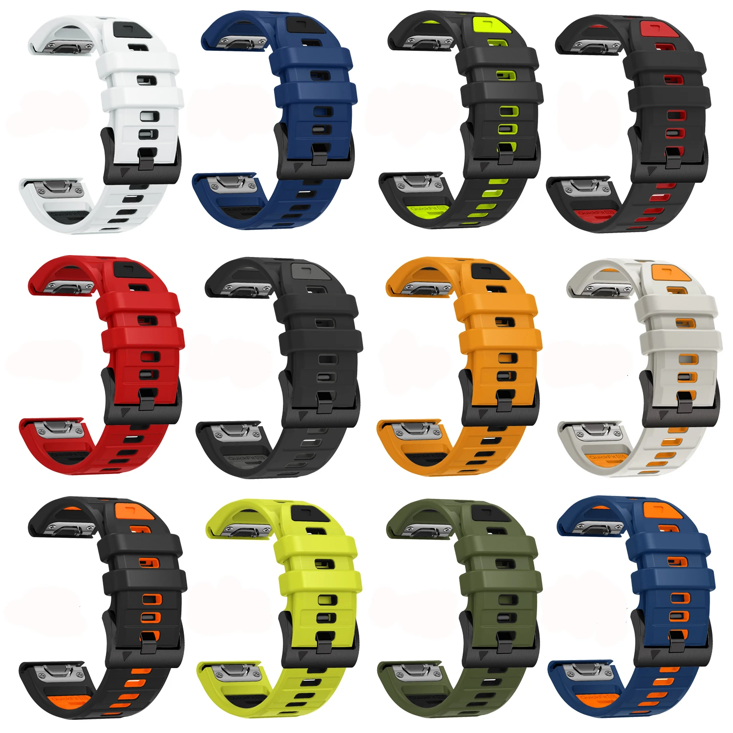 Premium Silicone Strap for Garmin Watches - QuickFit 22/26mm