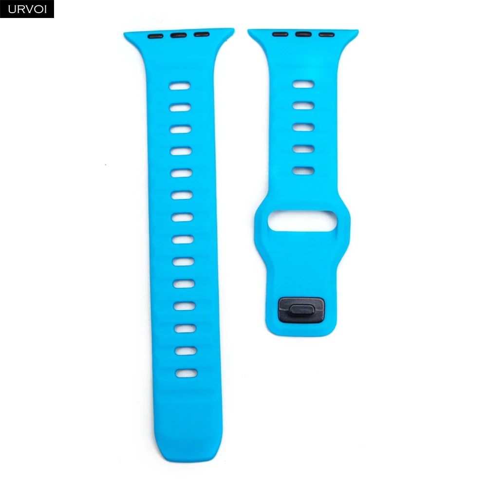 Breathable Silicone Pin-and-Tuck Closure Watch Strap