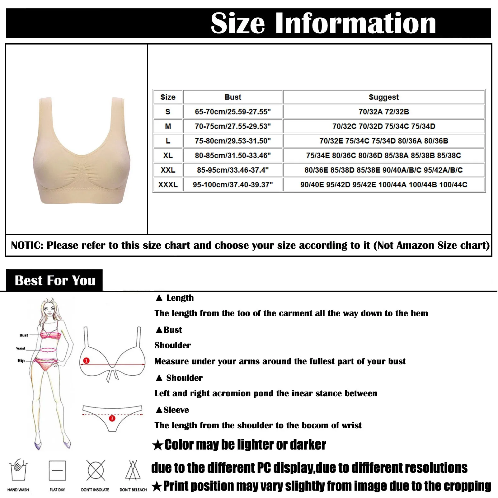 SYROKAN Women's Sports Bra Wireless Comfort High Impact Support Bounce  Control Plus Size Workout Bra Beige 32B : : Clothing, Shoes &  Accessories