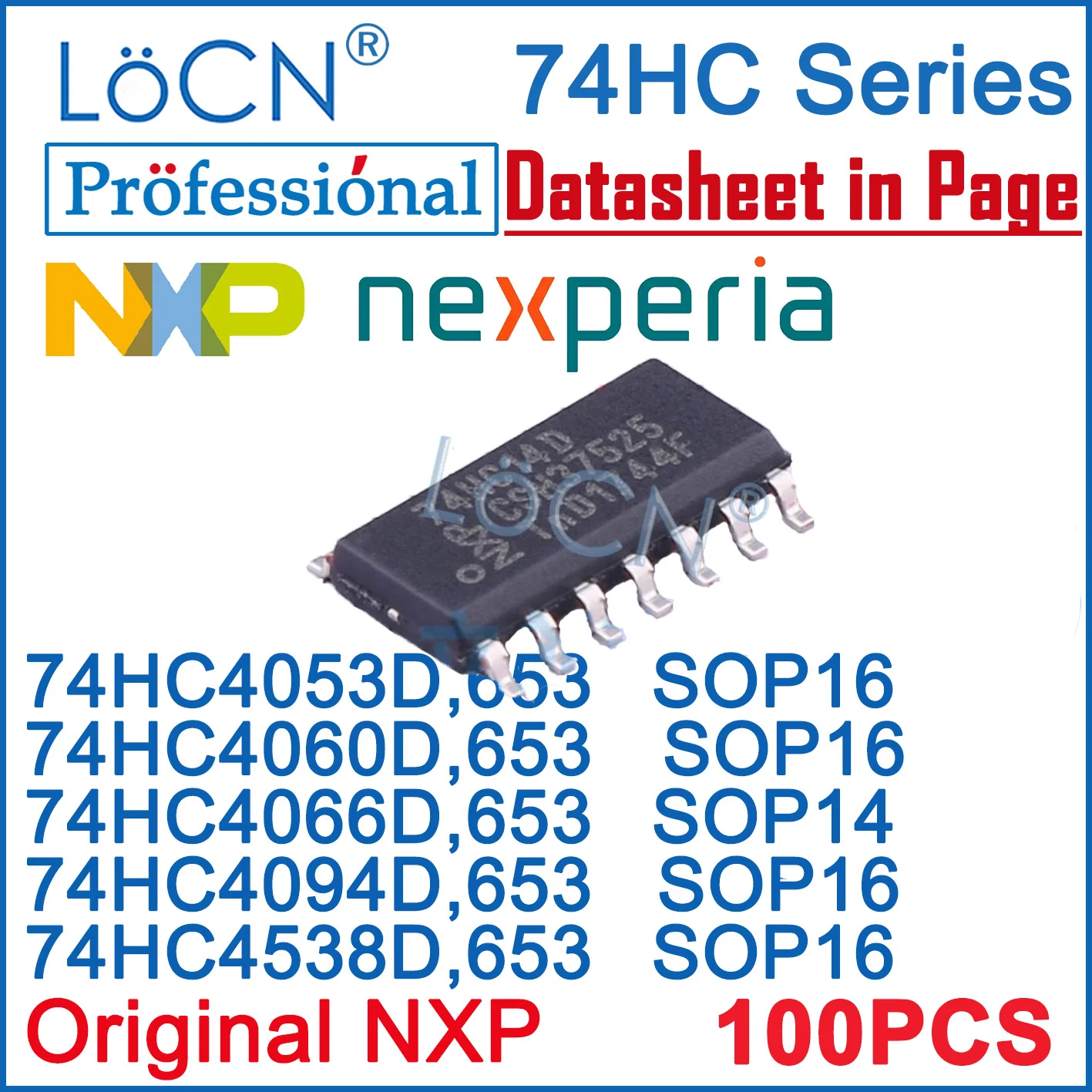

NEXPERIA NXP 100PCS Original 74HC4053D 74HC4060D 74HC4066D 74HC4094D 74HC4538D SOP14 SOP16 74HC4094D,653 74HC4538D,653 LoCN