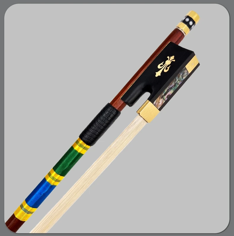 Description Picture 3 of itemBrazilwood Violin/viola/cello Bow 4/4 3/4 1/2 1/4 1/8 professional Fiddle Bow，natural Siberia white horsehair parts