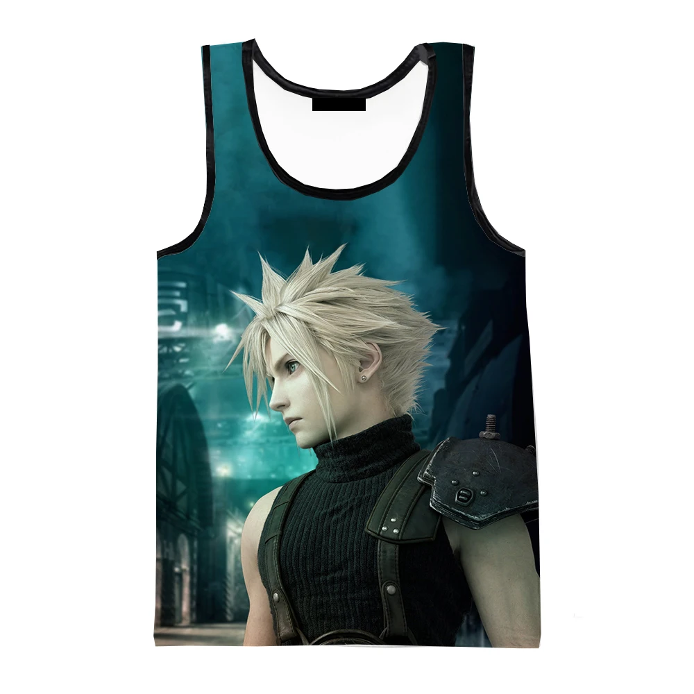 

Fashion Final Fantasy 3D Printed Tank Tops Men Summer Vest Women Casual Sleeveless T-shirt Hip Hop Oversized Tops Tees