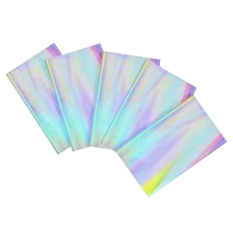 

5Pcs Rainbow Plastic Party Tablecloth, Shiny Tablecloth, Used For Party Wedding Decoration
