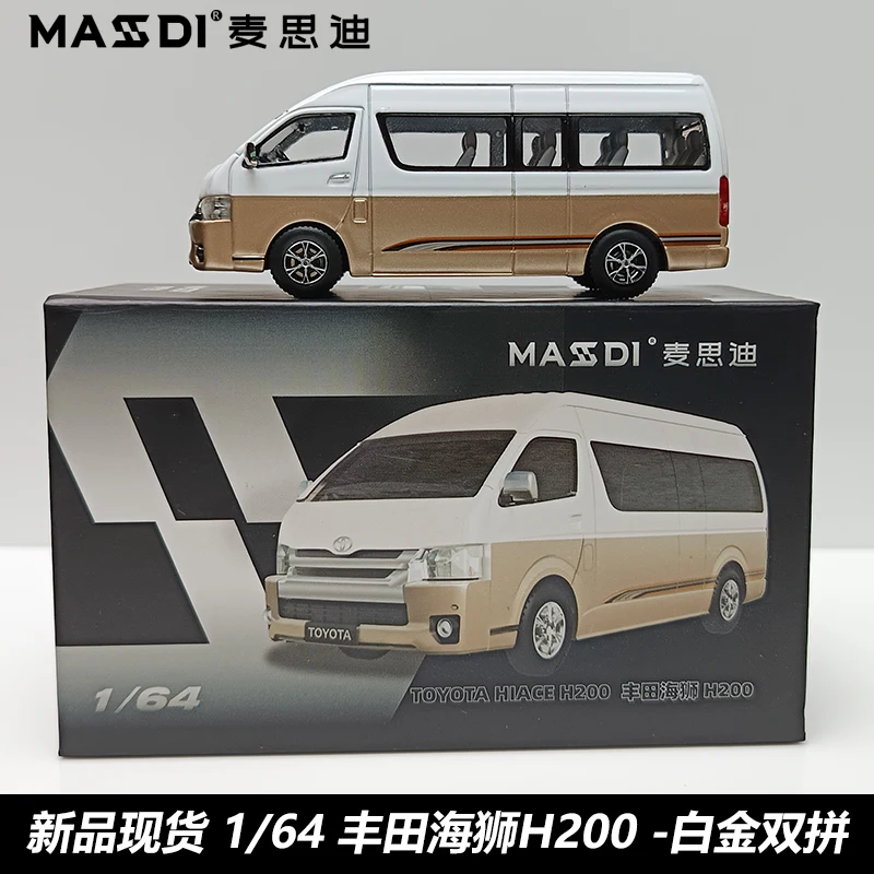 New In Stock Masdi 1:64 Toyota Hiace H200 Alloy Miniature Diecast