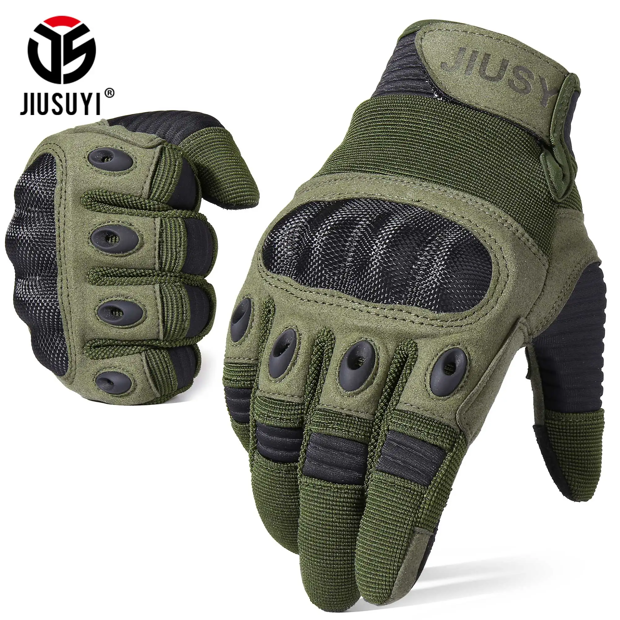 Guanti tattici in pelle Pu Touch Screen Hard Shell Full Finger Guanti  militari Combat Airsoft Guanti da bici da guida