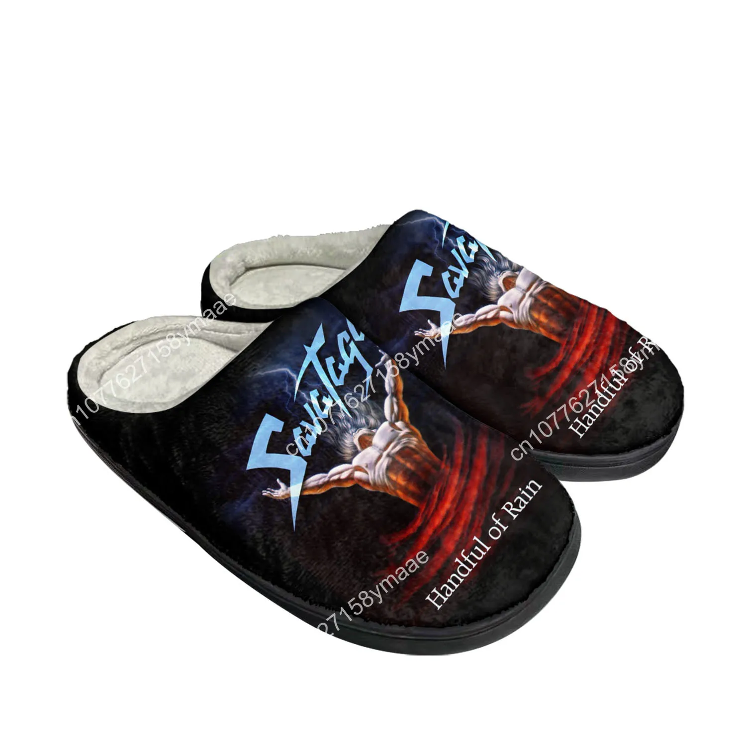 Savatage Band Home Cotton Slippers Mens Womens Plush Bedroom Casual DIY Keep Warm Shoes Thermal Indoor Slipper Customized Shoe