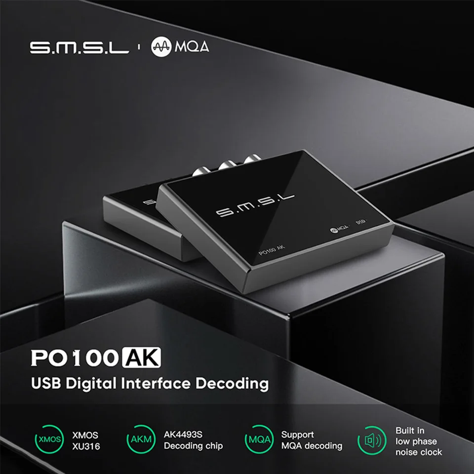 SMSL PO100 AK USB C DAC Digital Interface Decoding MQA XU316