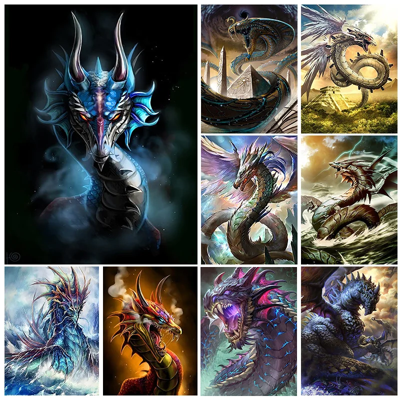 DIY 5D Diamond Painting Animal Dragon Cartoon Picture Full Diamond Art  Mosaic Embroidery Cross Stitch Kits Home Decor cuadros - AliExpress