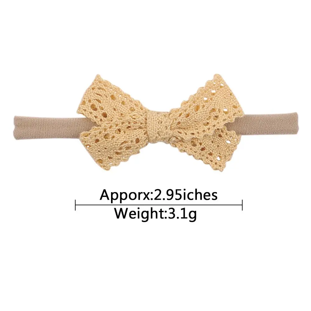 Nylon Baby Girl Headbands Soft Lace Bowknot Hair Accessories