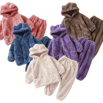 Bear Ears Fleece Pajamas 1