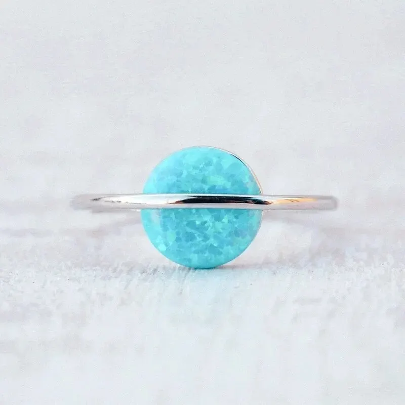 Женское кольцо с зеленым и белым австралийским опалом | AliExpress